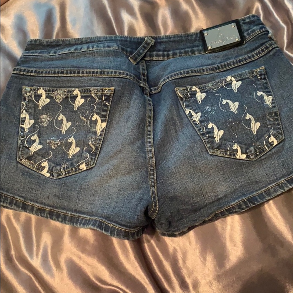 Baby phat shorts w/ diamonds on back (glitter)